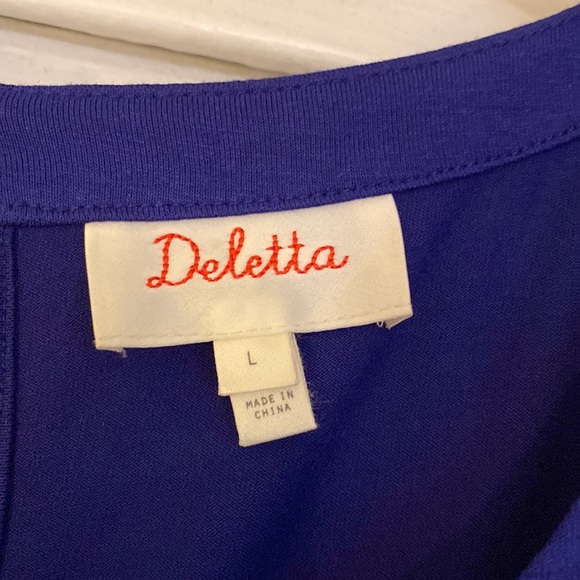 Anthropologie** Purple Accordion-fold sleeveless Peplum top - Picture 2 of 3